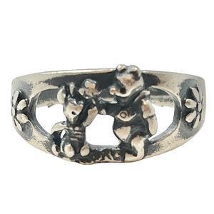 Vintage Disney Winnie the Pooh Piglet Sterling Silver Ring Size 8 Signed 925 NWT